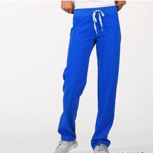 WearFigs Livingston Scrub Pants, Size L, Royal Blue. Never been worn